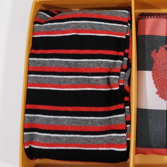 SOLD Bow Tie Hanky Socks Set by R Lewis RGB002 Red - Picture 4 of 5